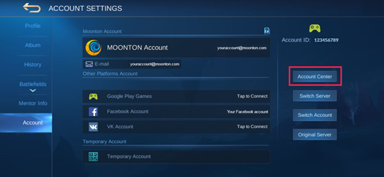 how to change the password to my moonton account change the password to my moonton account